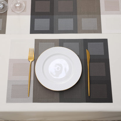 PVC Dining Table Mats, Gradient Brown