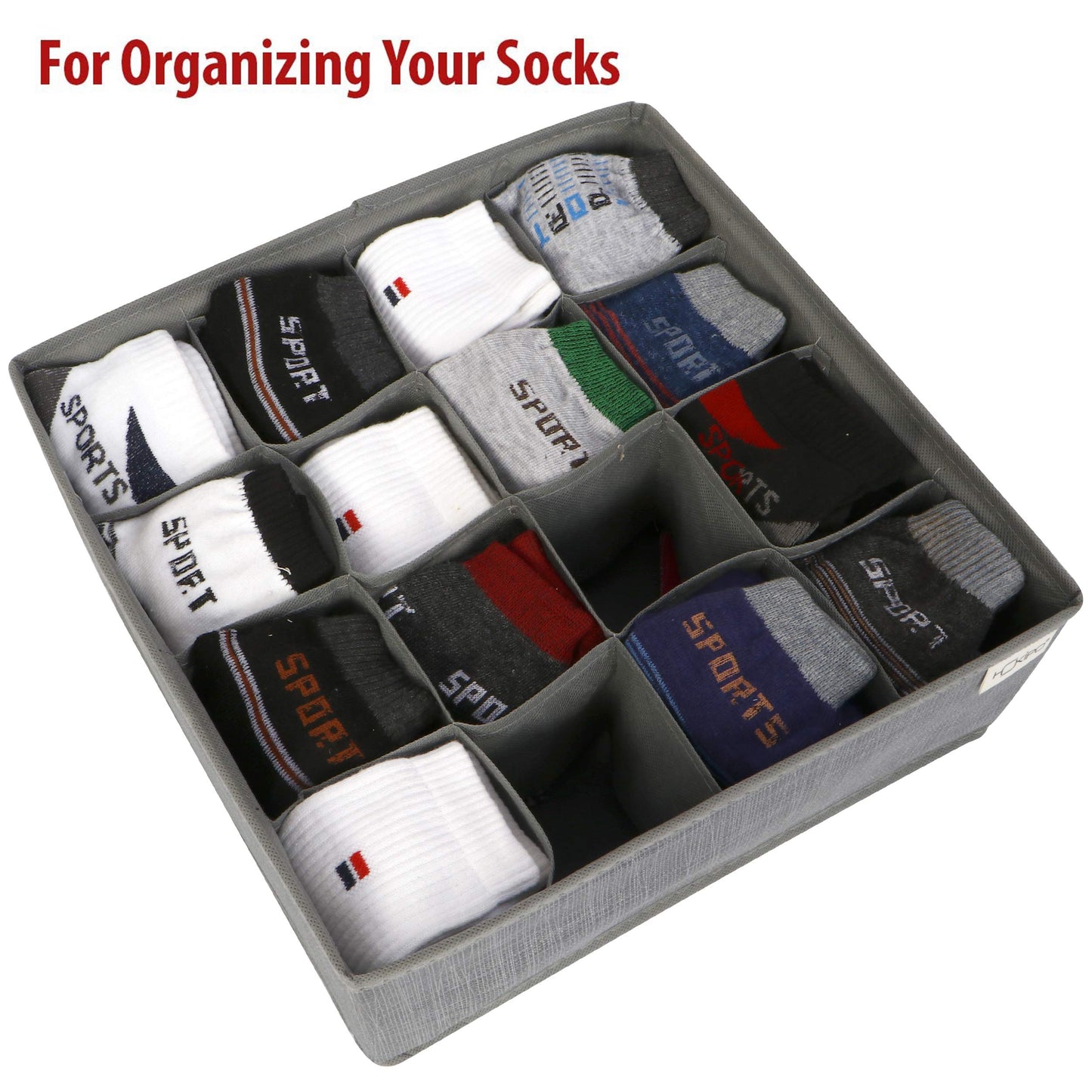 Fabric Wardrobe Organizer For Clothing Undergarments And Socks, Drawer Divider (Grey)