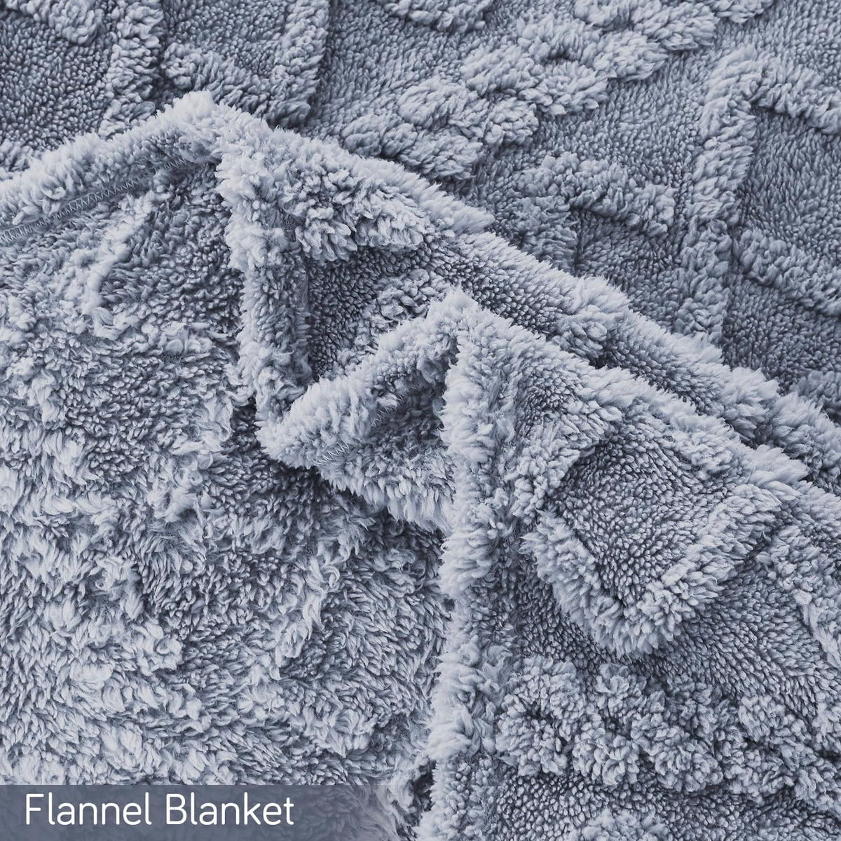 Buy 220 GSM Flannel Powder Blue Colour Fleece Throw Blanket | HOKIPO