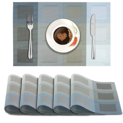 PVC Dining Table Mats, Gradient Blue