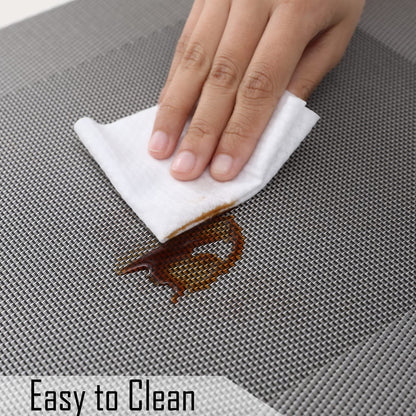 PVC Dining Table Mats, Grey