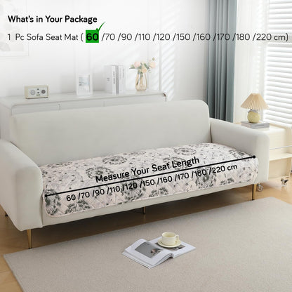 HOKIPO Quilted, Waterproof and Anti-Slip Sofa Cover Mat, Dandelion Anchor Grey
