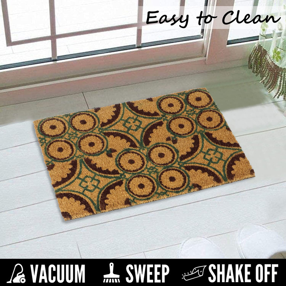 Coir Entrance Door Mat with Anti-Slip PVC Backing