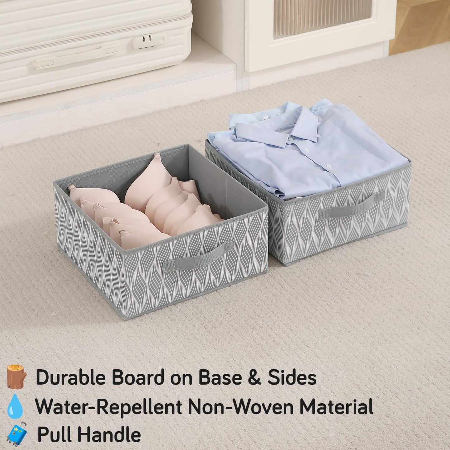 Foldable Clothes Storage Box | Durable Non-Woven Organizer with Handle