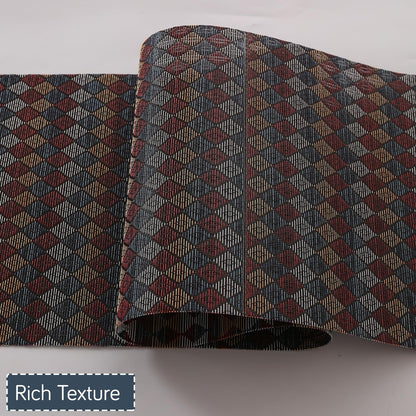 RhombusEcho Washable PVC Mats for Dining Table - Royal Maroon