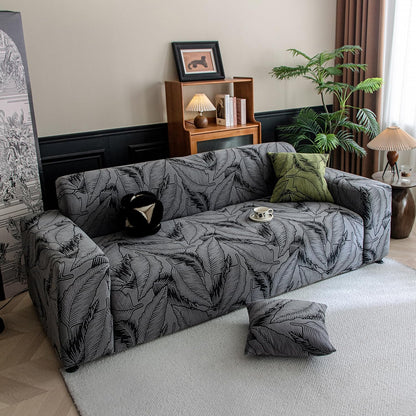 Buy shadow grey colour dual tone series knitting jacquard sofa cover | HOKIPO