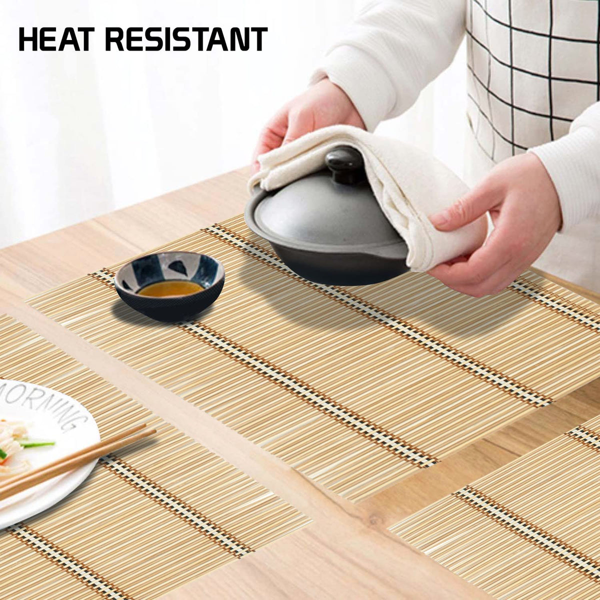 Buy heat resistant bamboo placemats | Hokipo