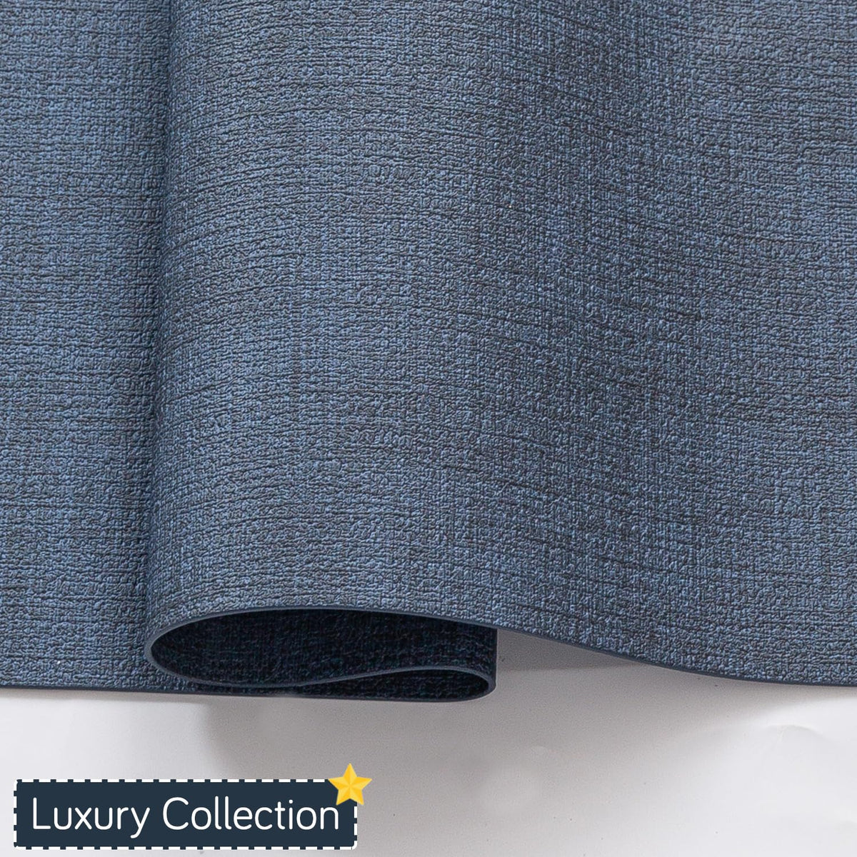 Hibiscus Bloom Washable Leather Mats for Dining Table - Navy Blue