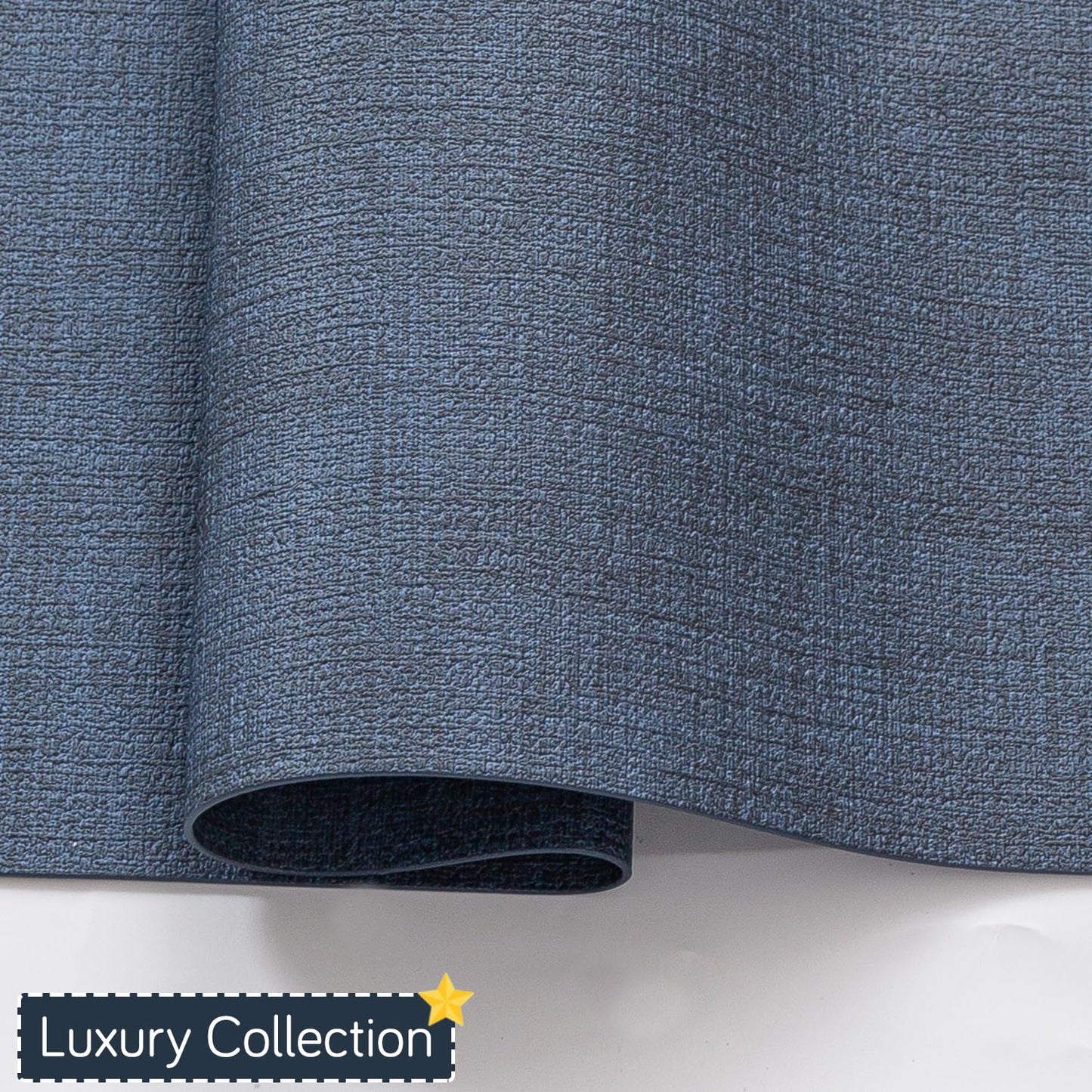 Hibiscus Bloom Washable Leather Mats for Dining Table - Navy Blue