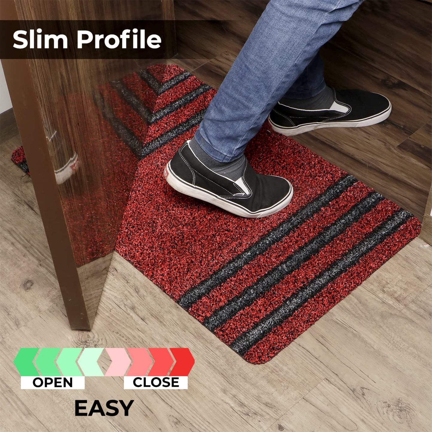 48 X 78 Cm Doormats For Entrance Rectangular Big Size (Red, Polypropylene, Standard)