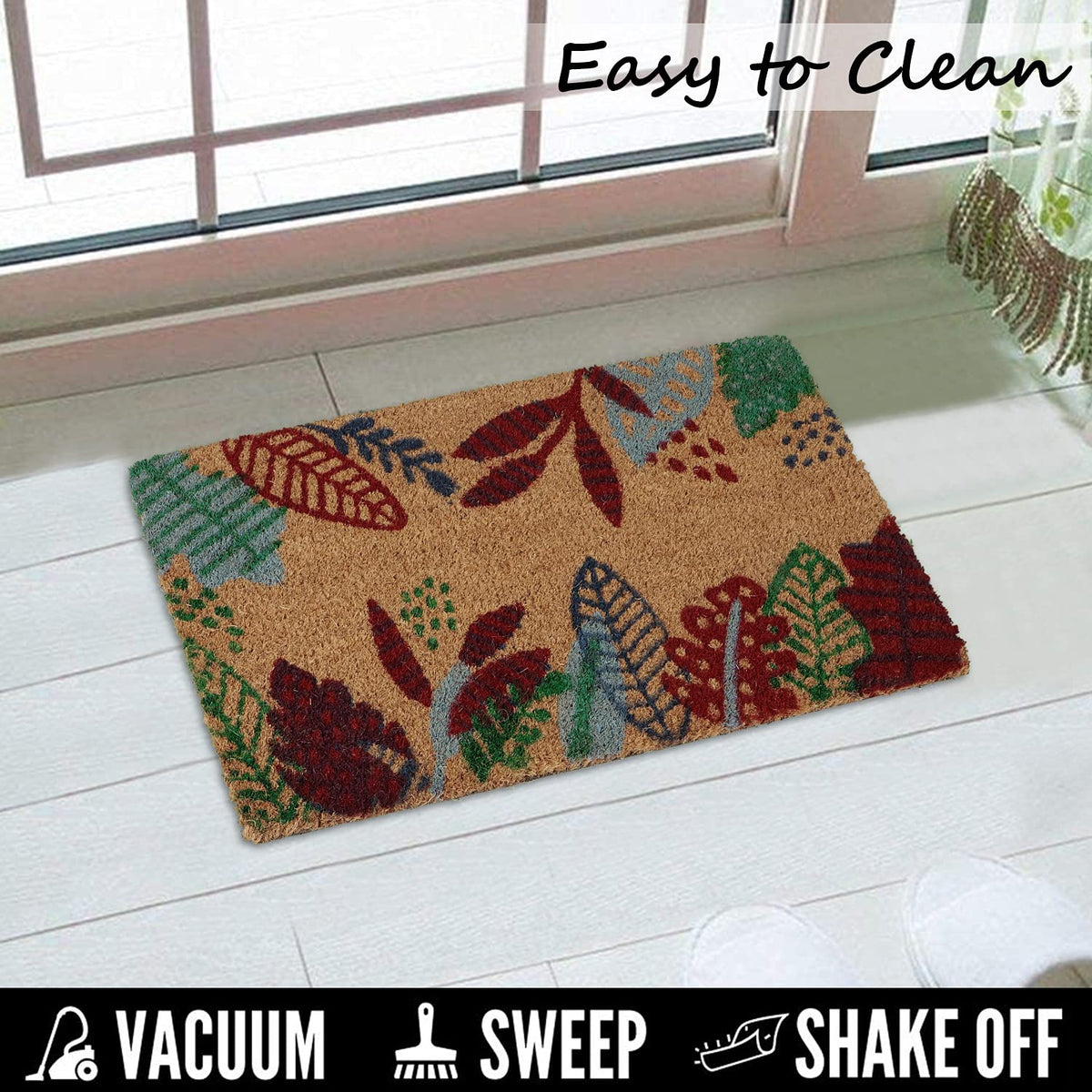 Coir Entrance Door Mat with Anti-Slip PVC Backing