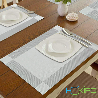 PVC Dining Table Mats, Grey
