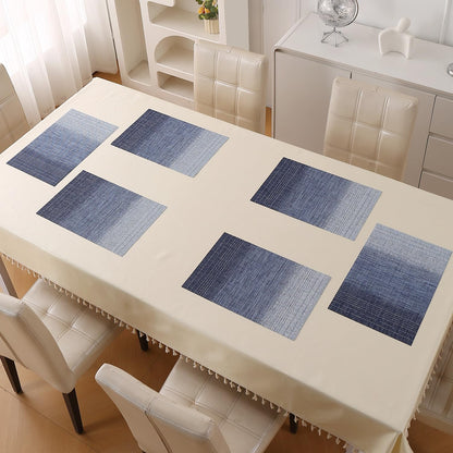 GradientHue PVC Mats for Dining Table - Ocean Hue