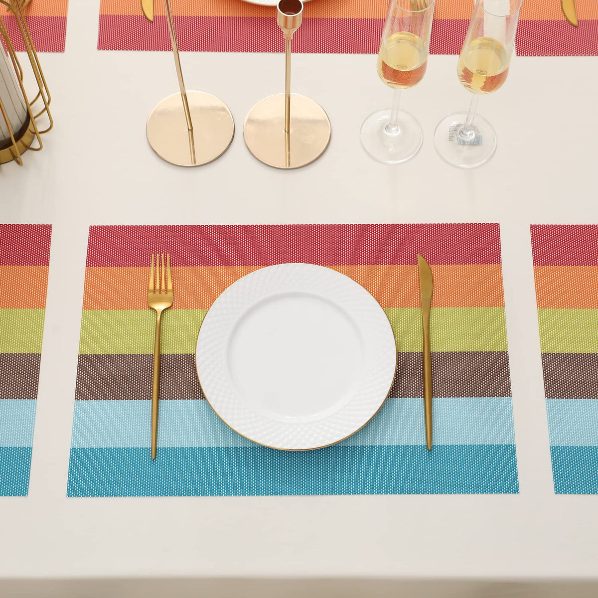 PVC Dining Table Mats, Multicolour