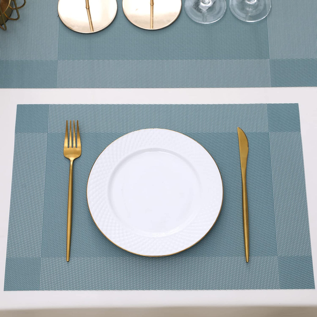 PVC Dining Table Mats, Blue