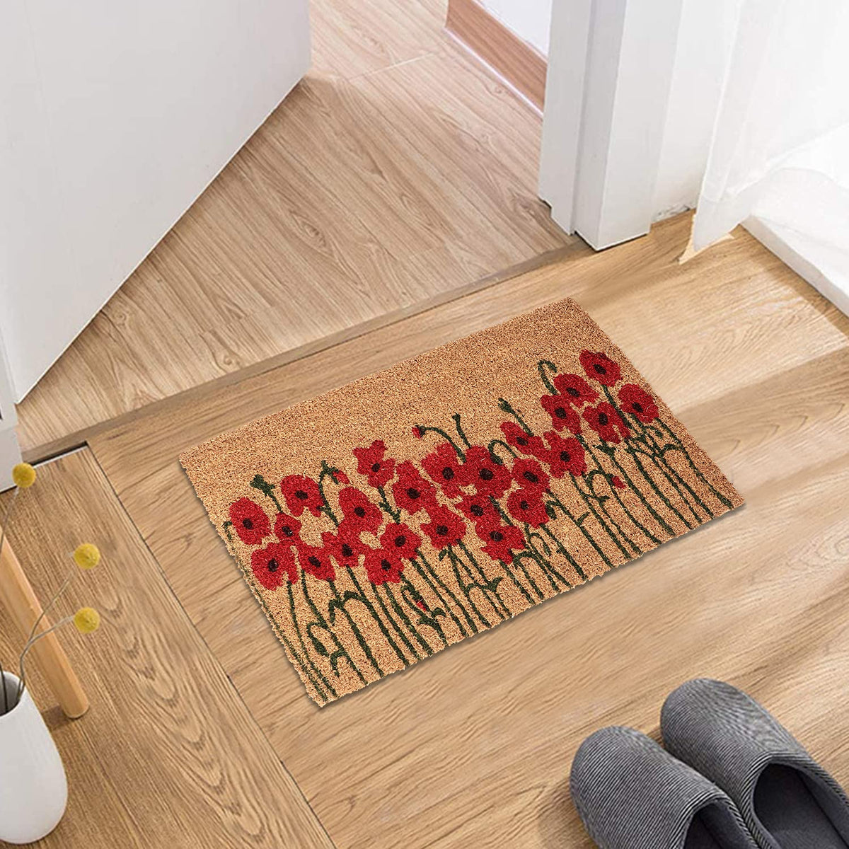 Coir Entrance Door Mat with Anti-Slip PVC Backing