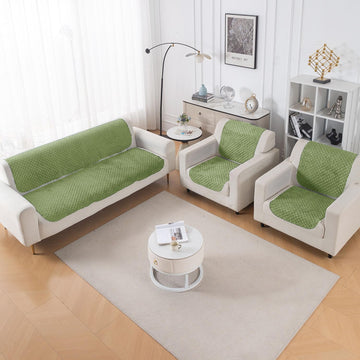 Quilt Classic 5-Seater Sofa Cover (3+1+1), Green