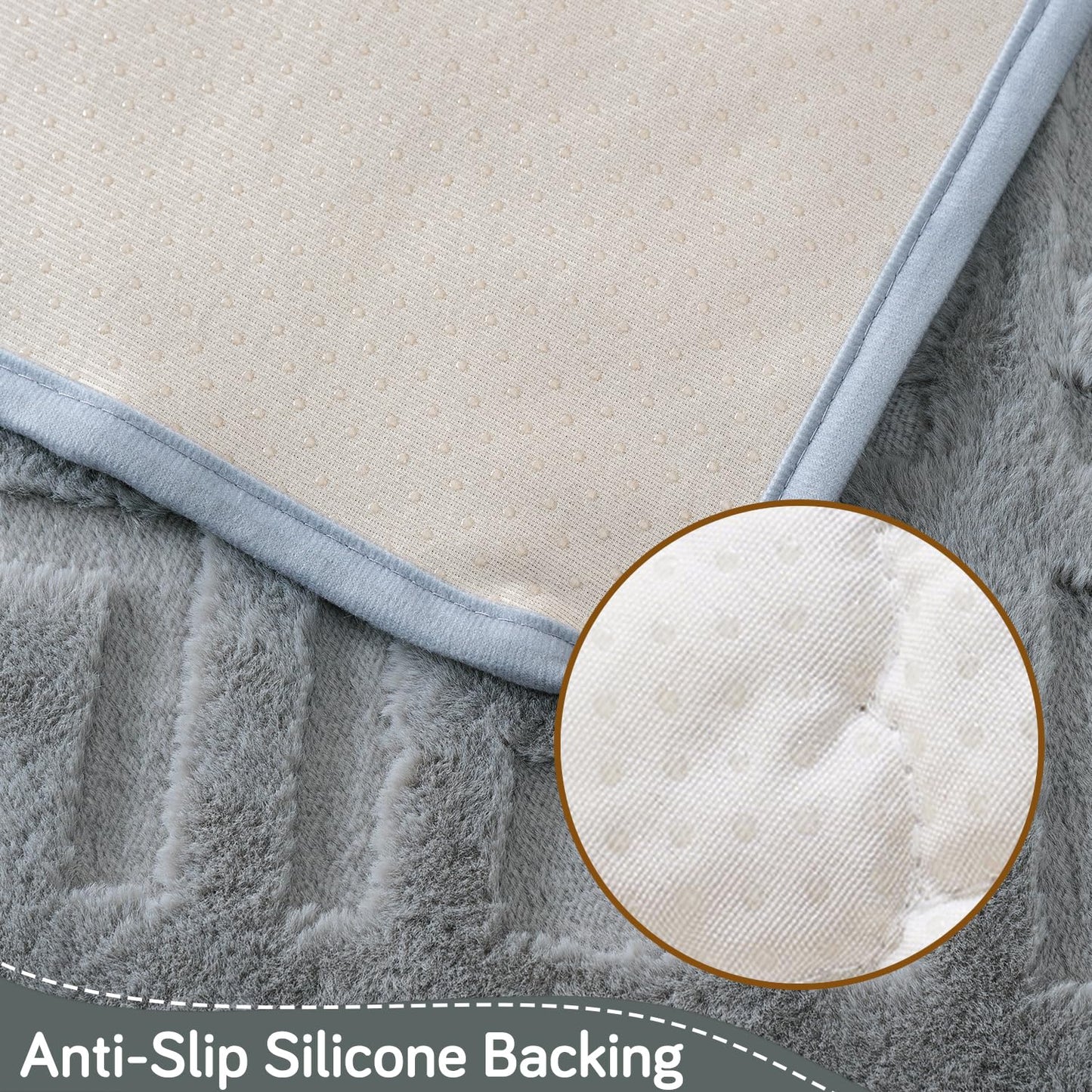 Velvet Maze Premium L Shape Sofa Cover Seat Mat, Dark Grey