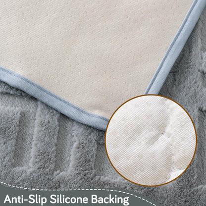 Velvet Maze Premium L Shape Sofa Cover Seat Mat, Dark Grey