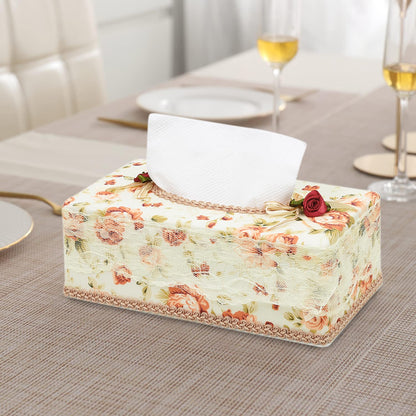 Plastic Tissue Box Holder, Brown
