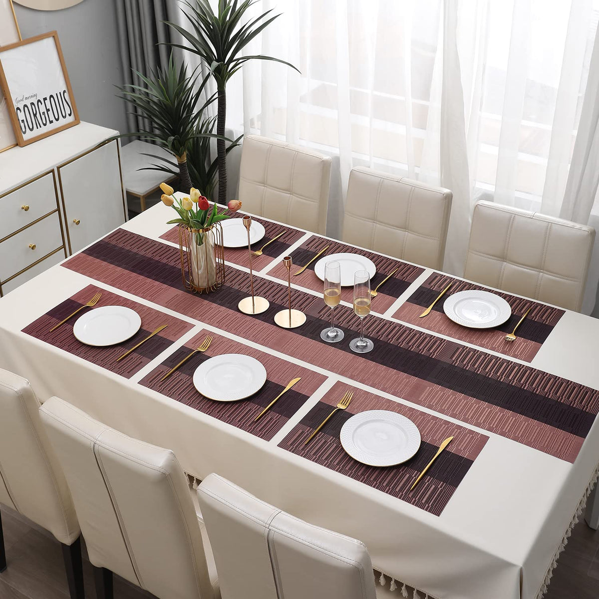 PVC Dining Table Mats, Wine