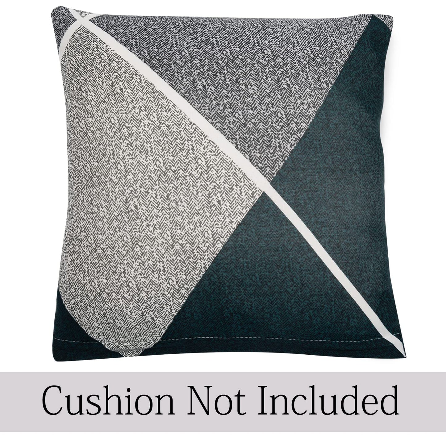 HOKIPO Stretchable Pack of 2 Cushion Cover 16x16, Blue Rhombus