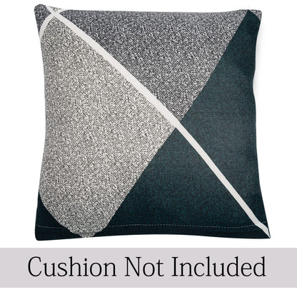 HOKIPO Stretchable Pack of 2 Cushion Cover 16x16, Blue Rhombus