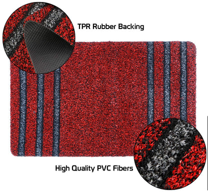 48 X 78 Cm Doormats For Entrance Rectangular Big Size (Red, Polypropylene, Standard)