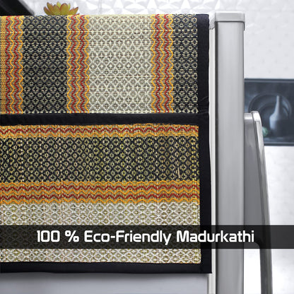 Buy Stylish Black Fridge Ka Cover with Side Pockets Online | HOKIPO