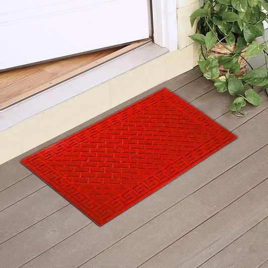 Polypropylene Outdoor mat for Entrance, Welcome mat floor mat, Red