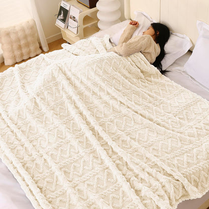 Buy Cream Colour Soft Fleece Blanket Online