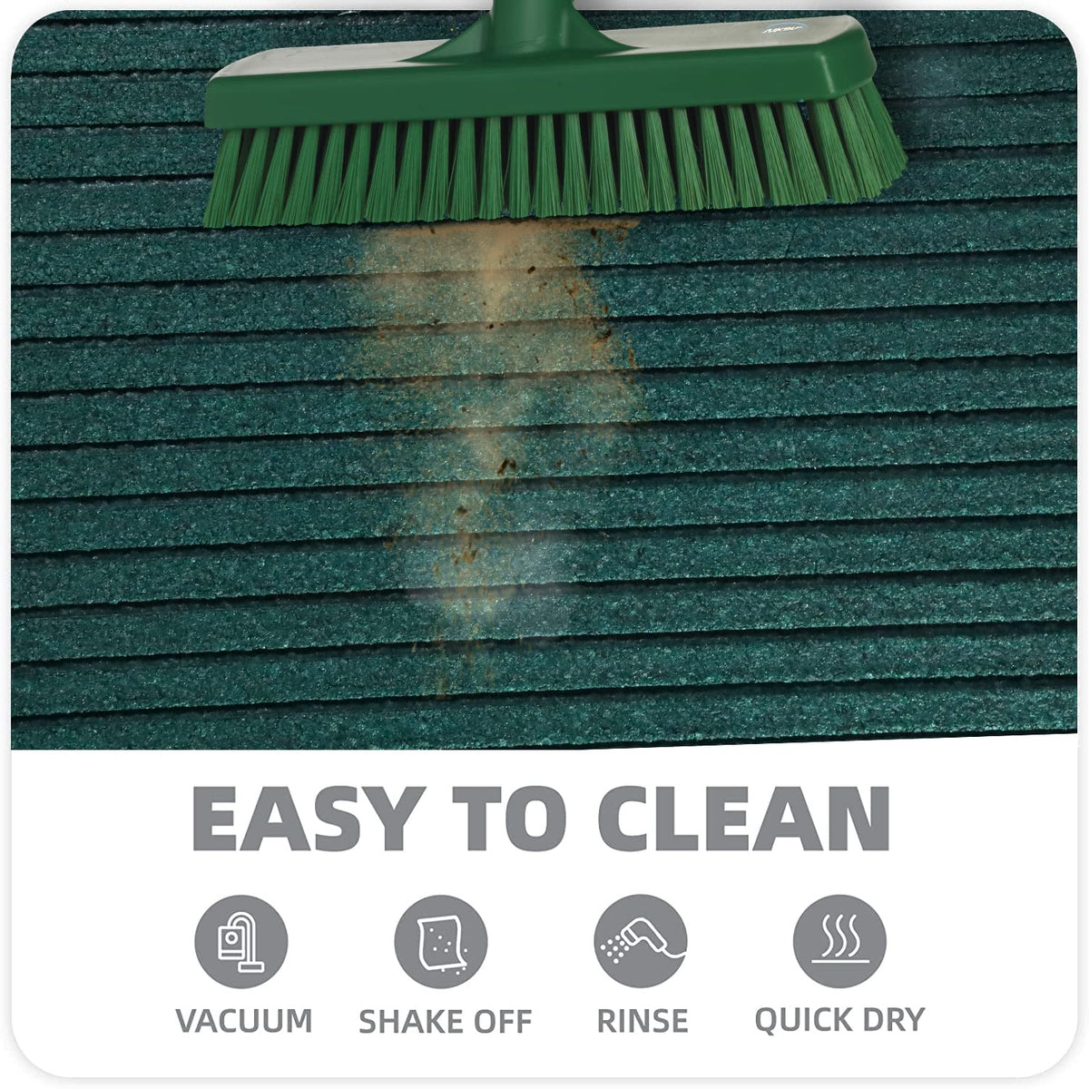 All Purpose Doormat with Rubber Backing, Thick mat for Outdoor and Indoor use, Green