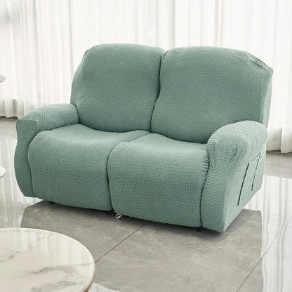 Premium 170 GSM Jacquard Fully Covered Recliner Sofa Cover for 1/2/3 Seaters, Green