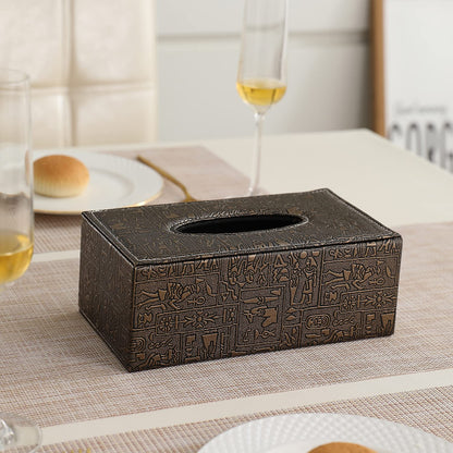 buy metallic leatherette tissue paper holder | HOKIPO