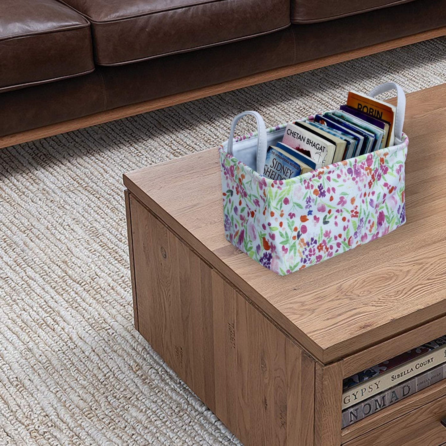 Eco-Friendly Foldable Storage Basket Bins Organizer, Medium - Pack of 2