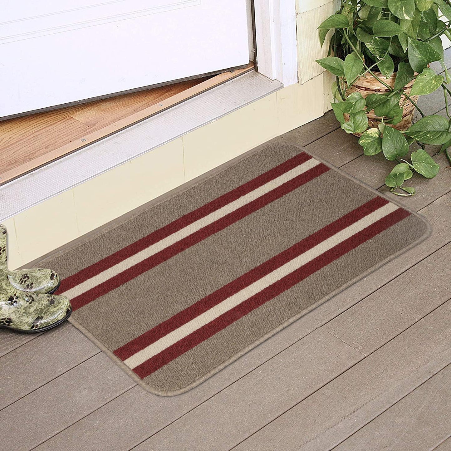 Doormat for Entrance, Size 45X75 cm, Brown