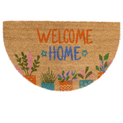 Large 45X75Cm Coir Door Mats For Entrance Big Size Welcome Mat, Welcome Home, Blue (Rectangular)