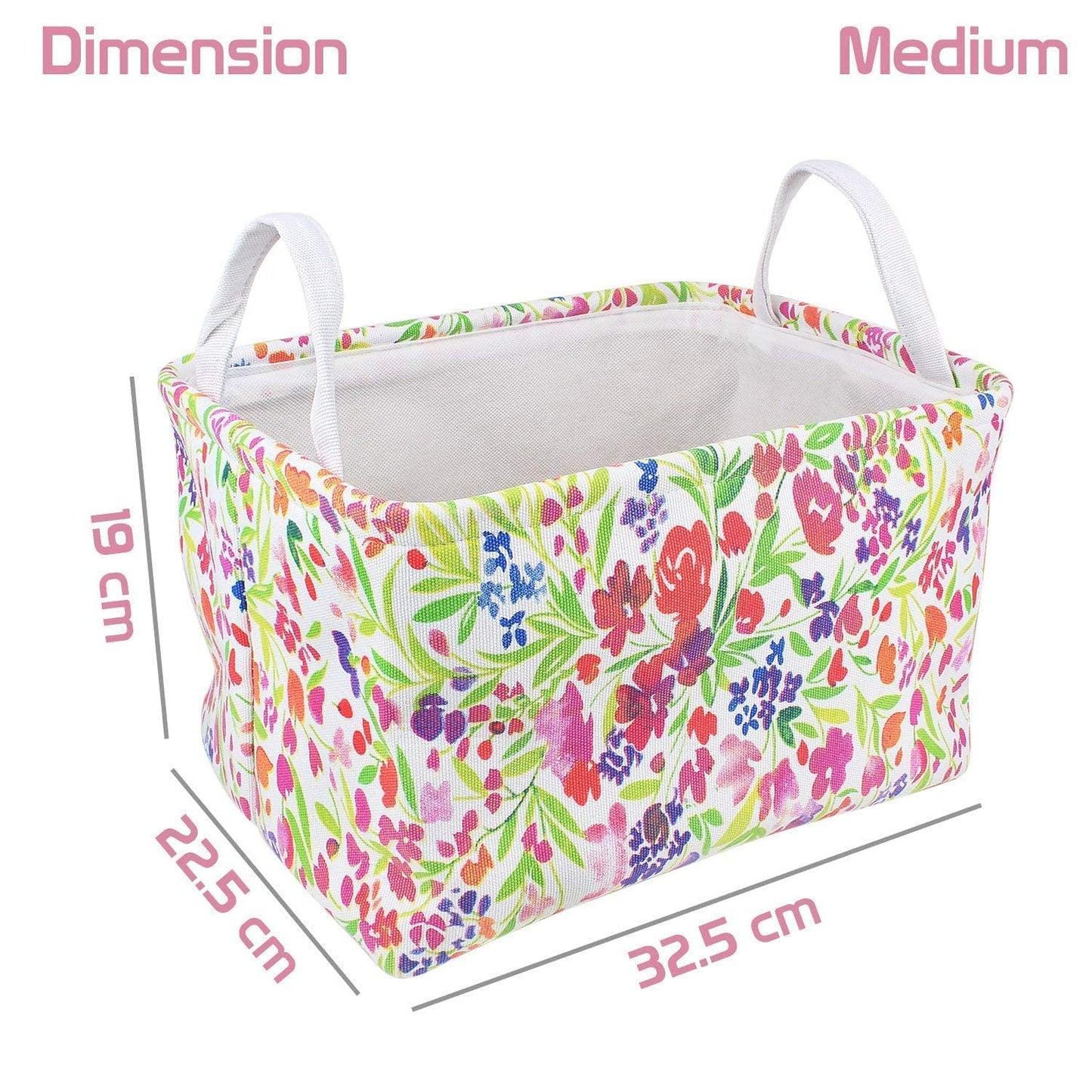 Eco-Friendly Foldable Storage Basket Bins Organizer, Medium - Pack of 2