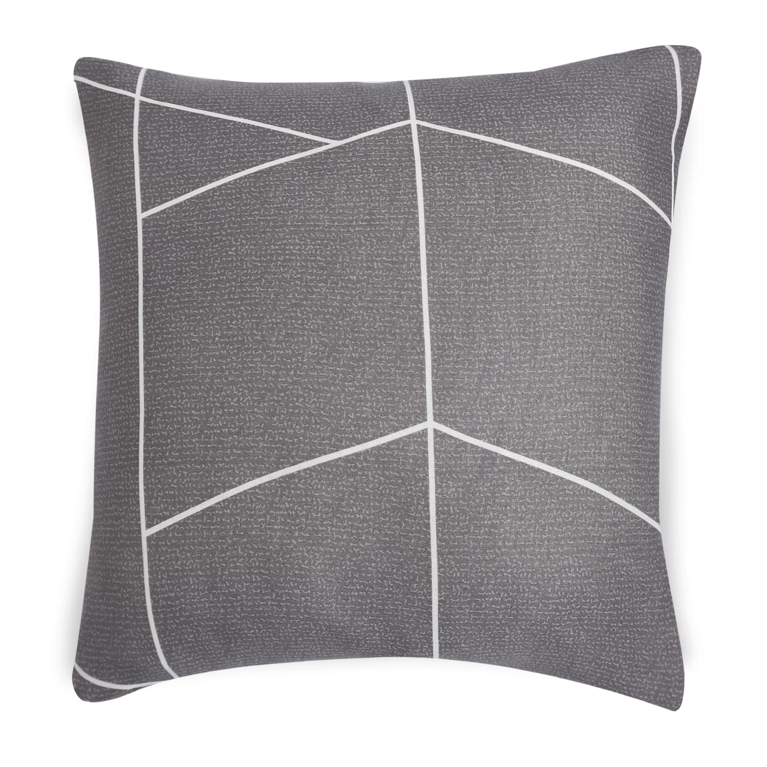 Fancy Ash Grey Abstract Printed zippered cushion cover online