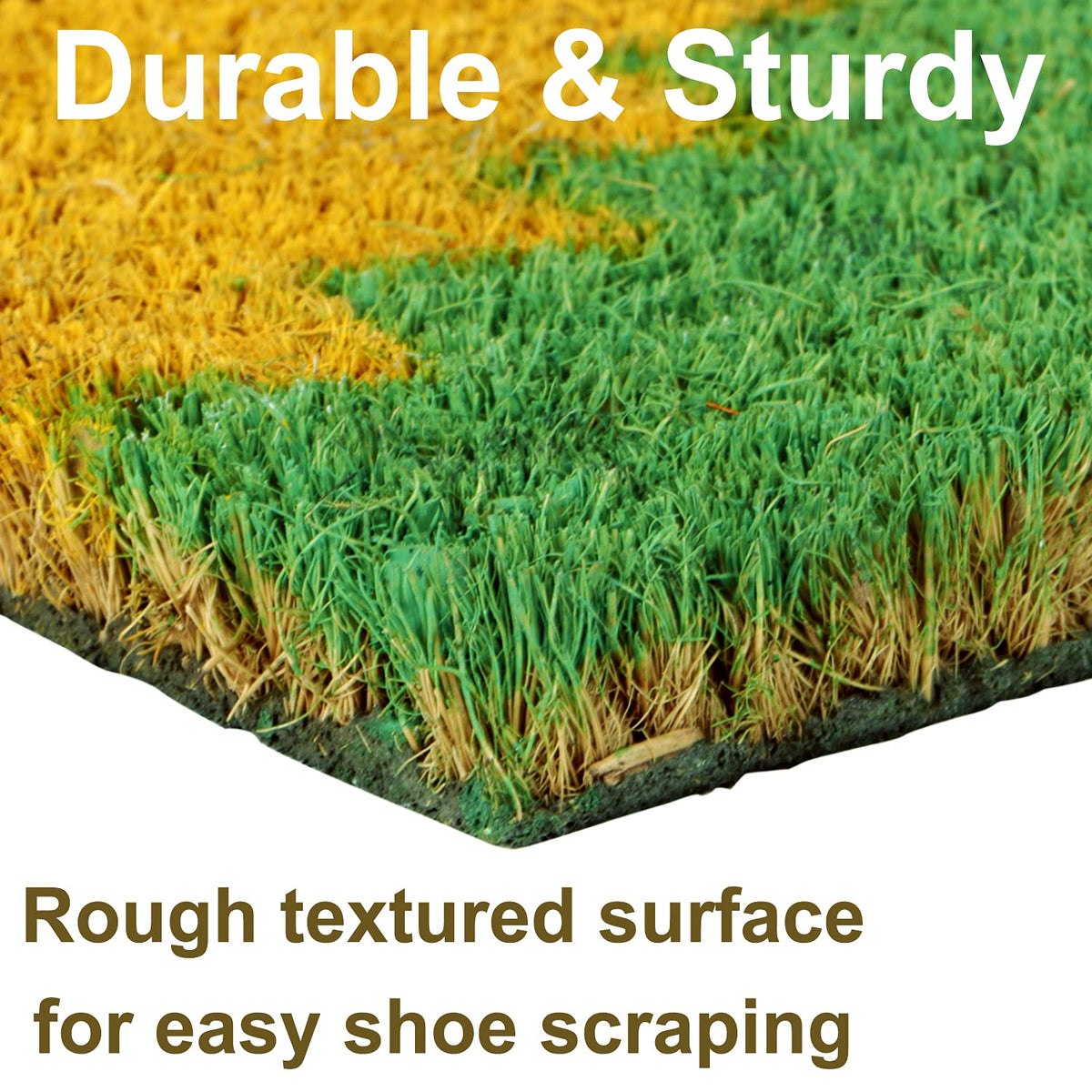 Coir Entrance Door Mat with Anti-Slip PVC Backing