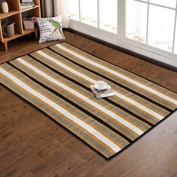 Natural Handmade Madurkathi Large Chatai Mats for Home, Black