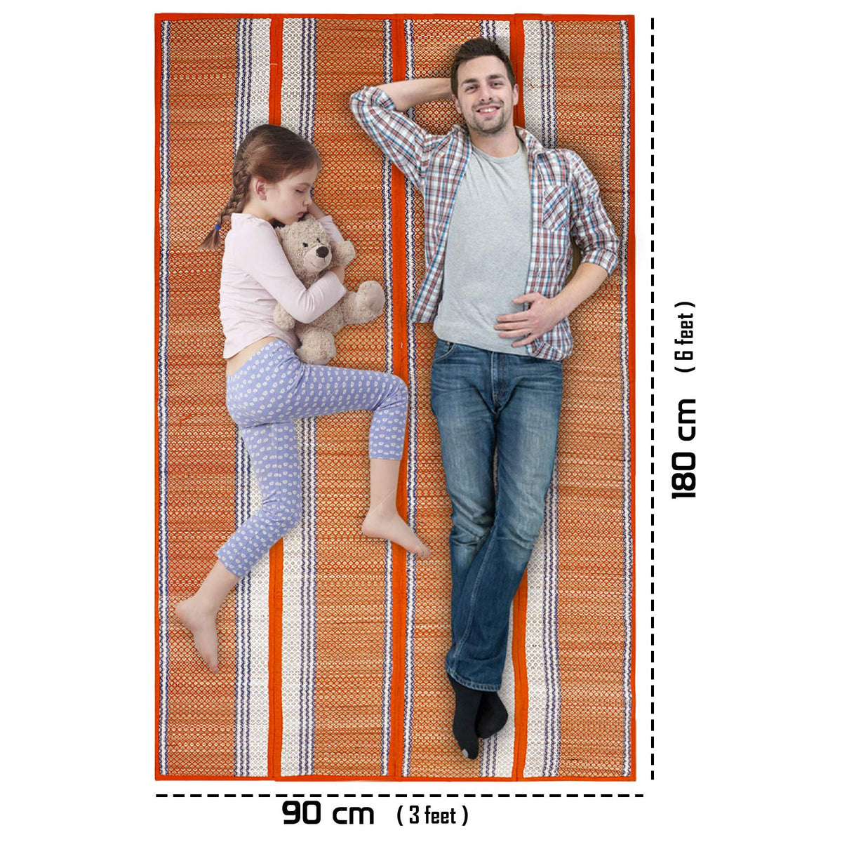 Eco-friendly Orange floor sleeping mat | HOKIPO