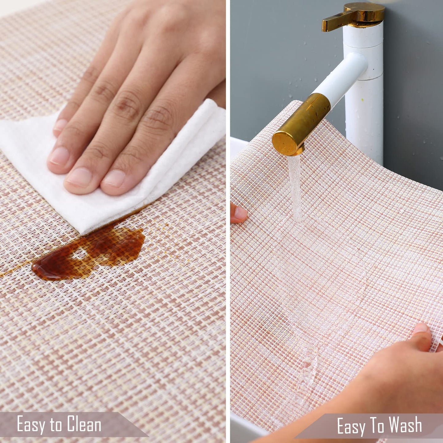 PVC Table Runner, Beige