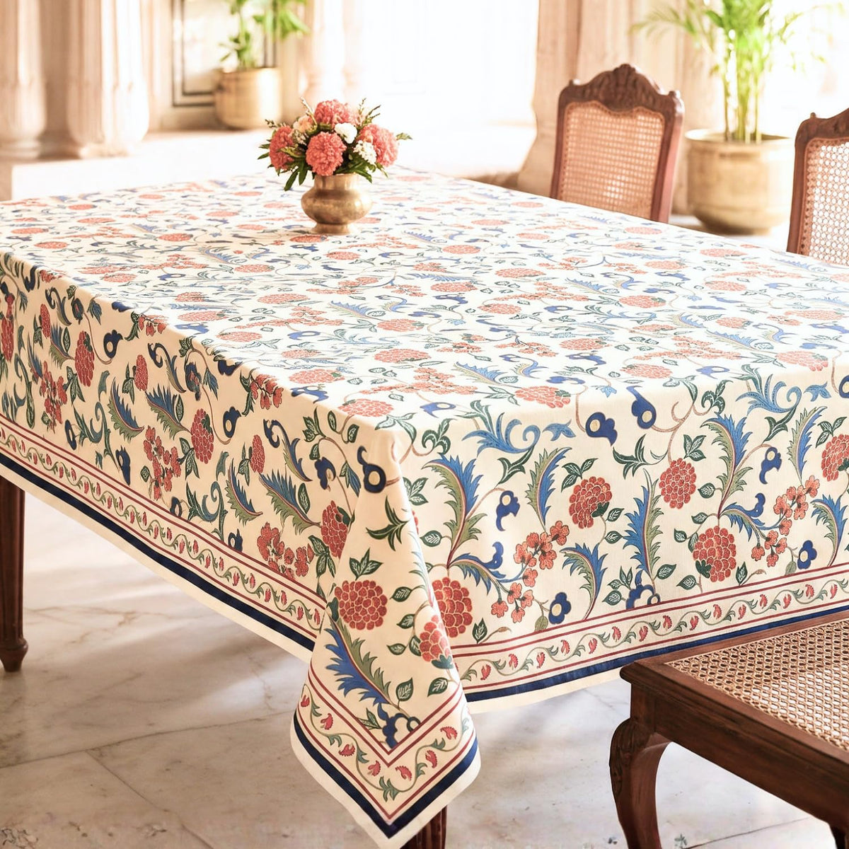 HOKIPO Dining Table Cloth for 6 Seater Table, Cream - image 7
