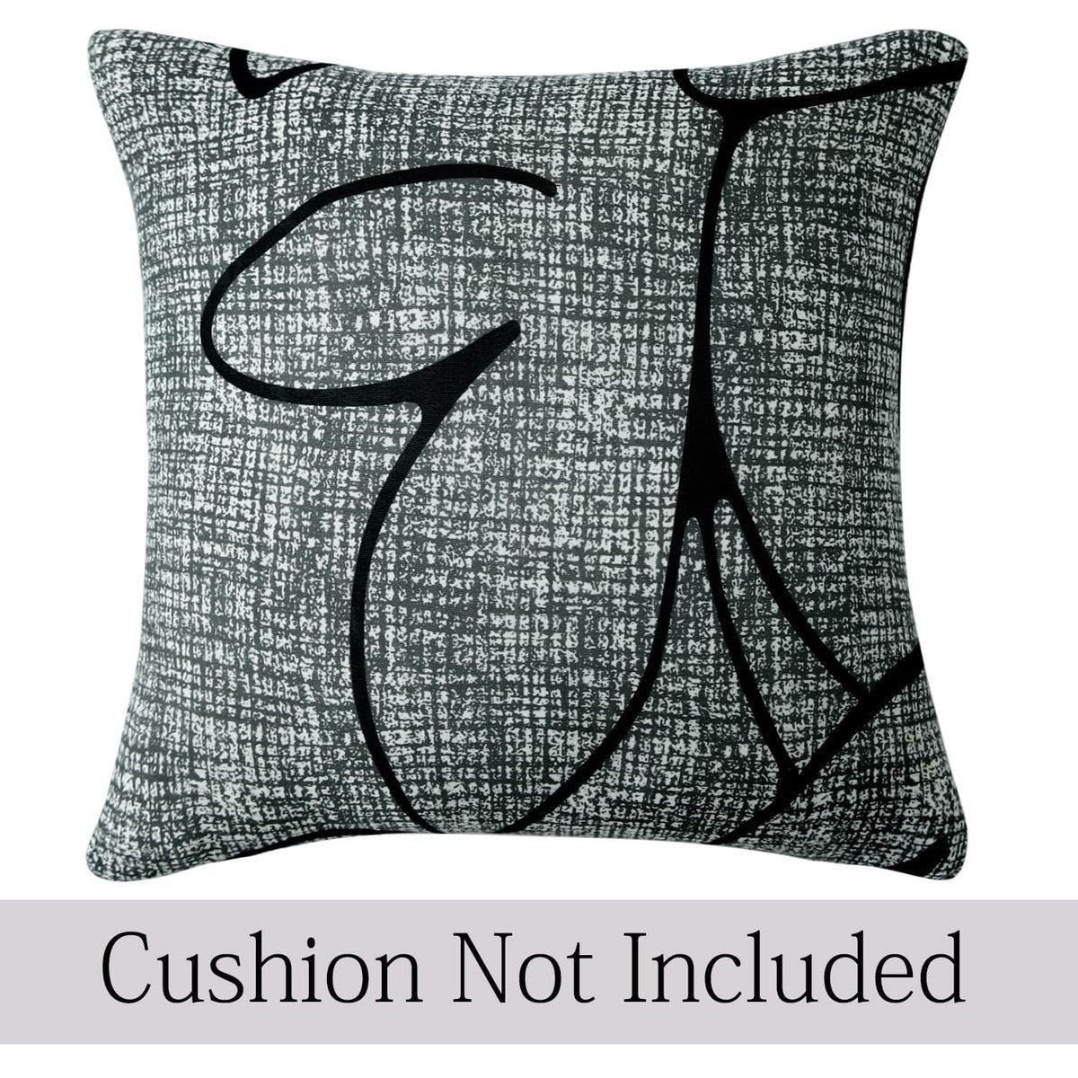 Fancy Grey Abstract Floral print zippered cushion cover online