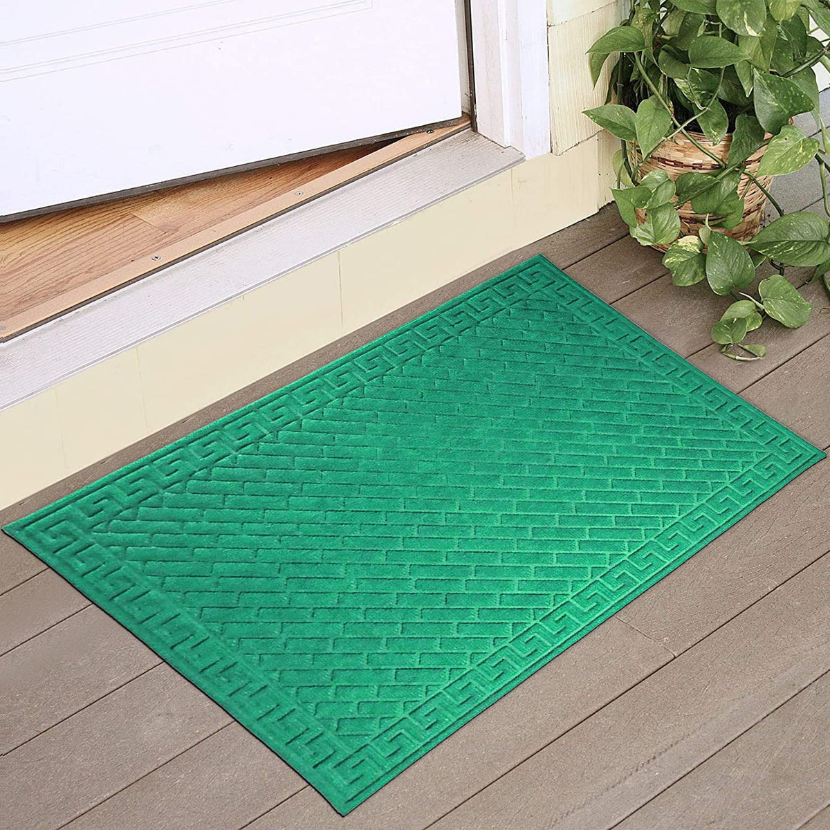 Polypropylene Outdoor mat for Entrance, Welcome mat floor mat, Green