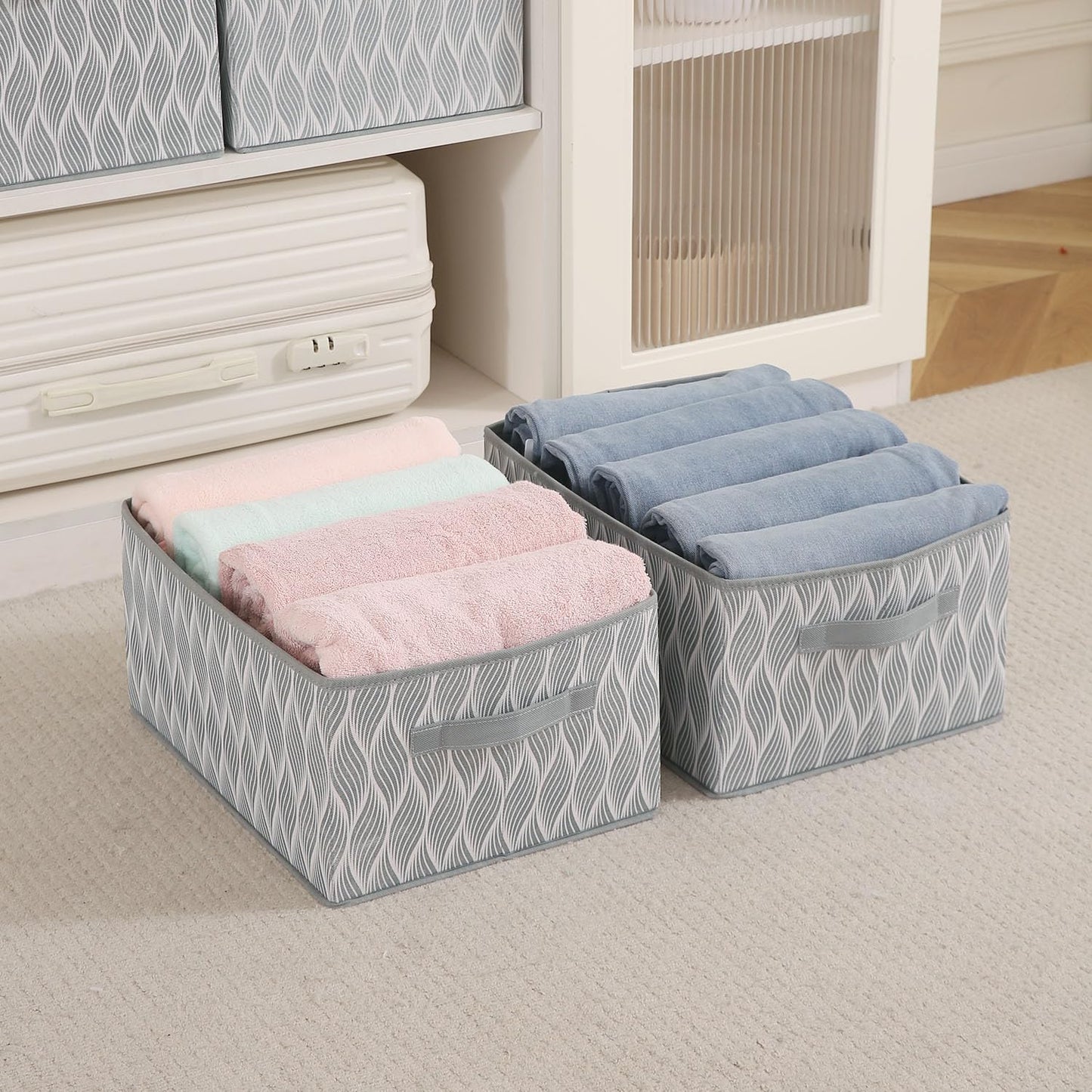 Foldable Clothes Storage Box | Durable Non-Woven Organizer with Handle