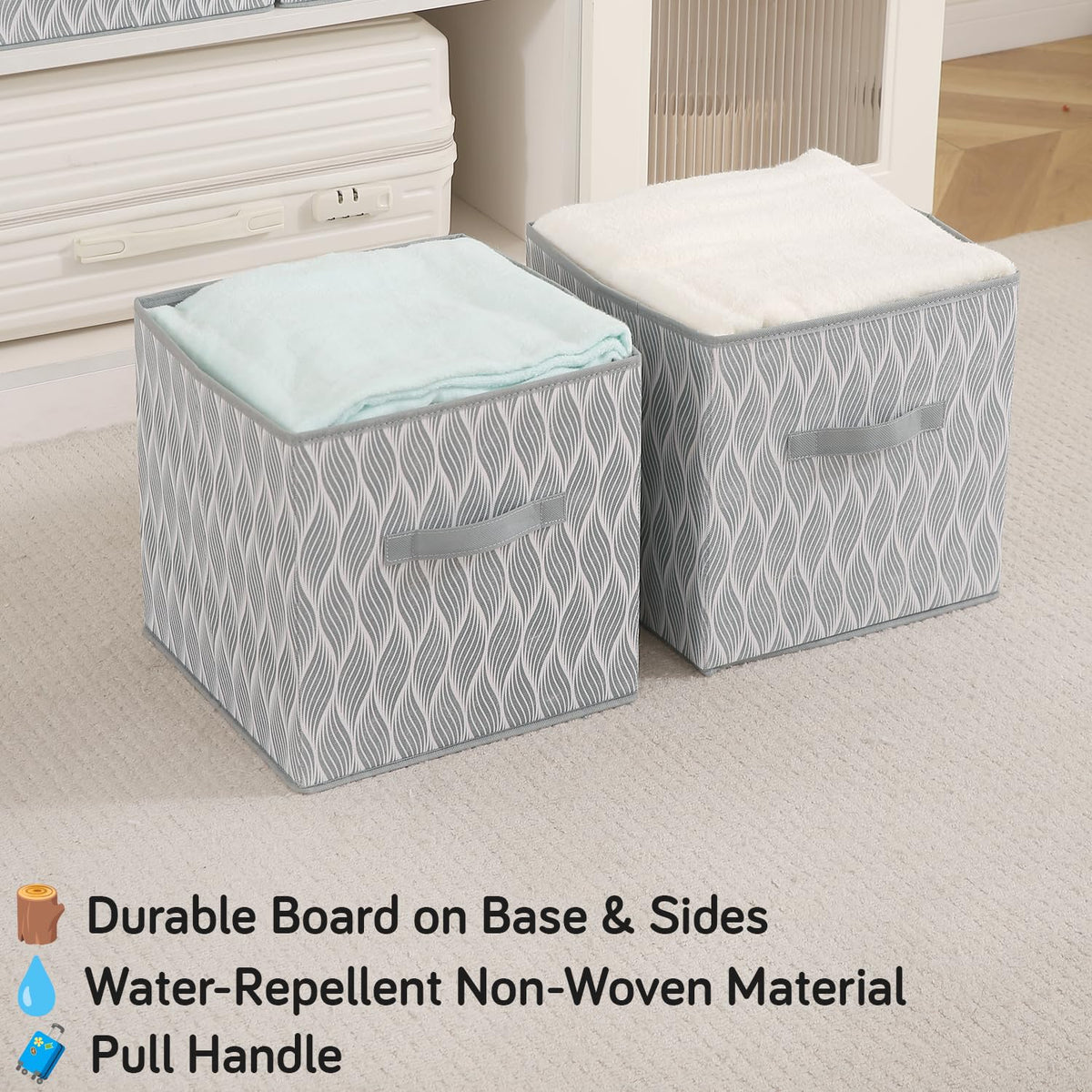 Foldable Clothes Storage Box | Durable Non-Woven Organizer with Handle