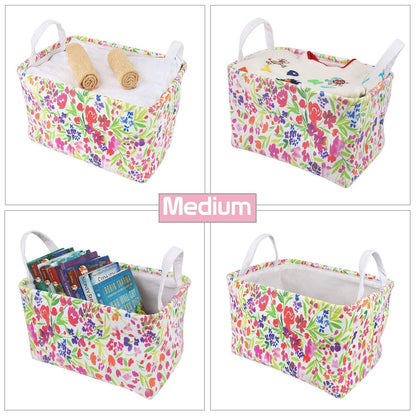 Eco-Friendly Foldable Storage Basket Bins Organizer, Medium - Pack of 2