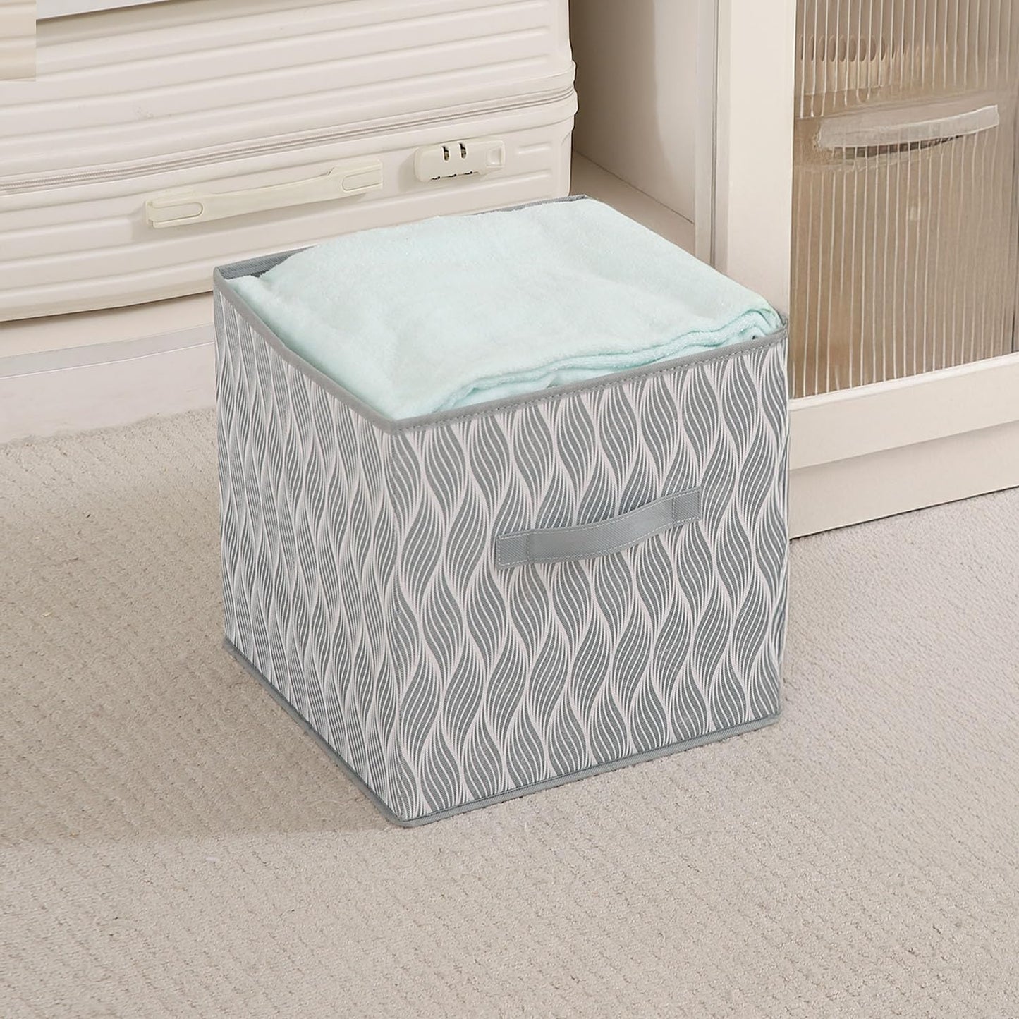 Foldable Clothes Storage Box | Durable Non-Woven Organizer with Handle
